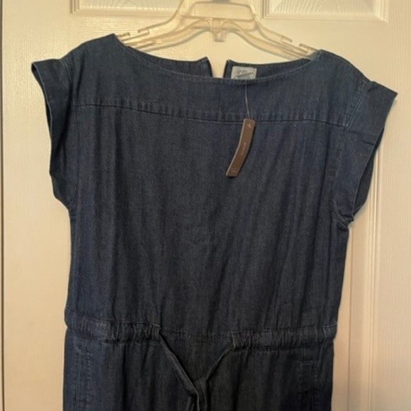 J. Crew denim jumpsuit NWT  Sz 10 - Picture 2 of 5